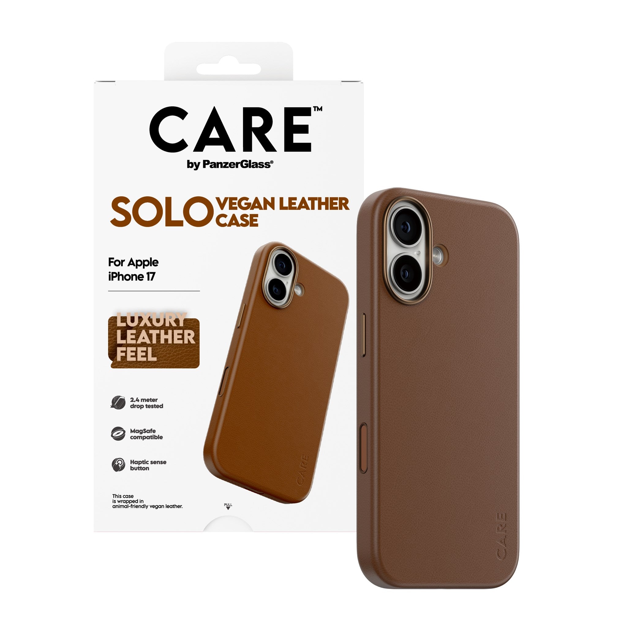 CARE™ by PanzerGlass® Solo Case Brown iPhone 17